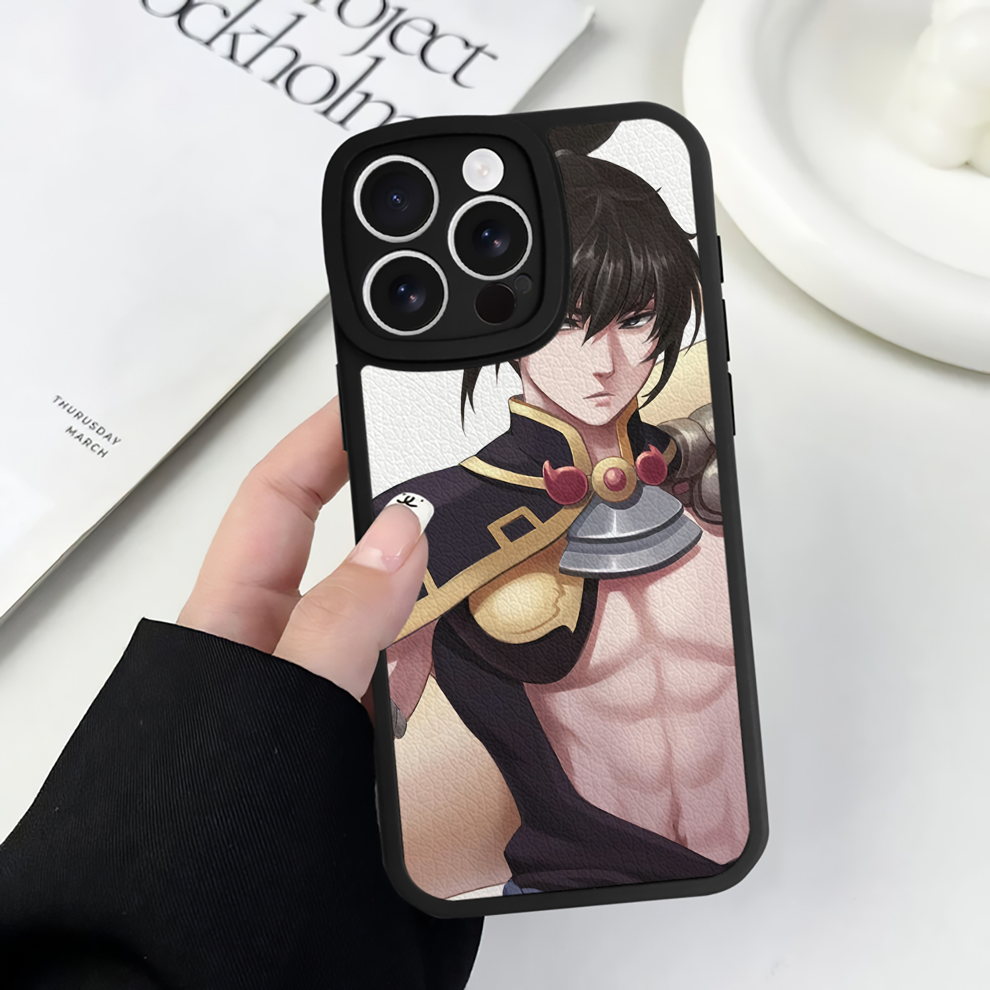 （画像用） ぎんたま 坂田銀時（さかたぎんとき） 神楽 志村新八（しむら しんぱち） GINTAMA Sakata Gintoki Kagura Shimura Shinpachi 【iPhone 16シリーズ対応】シリコンスマホケース（レザー調） 材質：シリコン